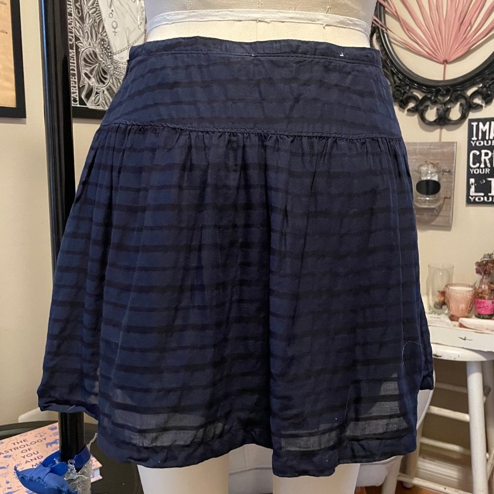Navy Striped Cotton Skirt Old Navy